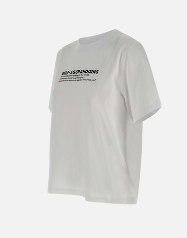 " Aggrandizing Slogan tee" 1225JTS006578A WHITE VICTORIA BECKHAM 
