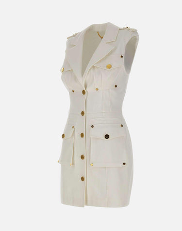 Abito in gabardina di cotone con tasconi AB92861E3 360 ELISABETTA FRANCHI 