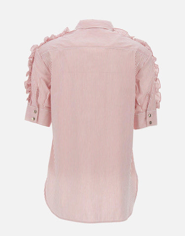 Camicia in cotone con righe CA5239T2953 C3609 LIU-JO 