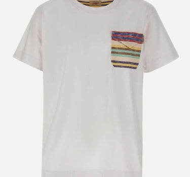 T-shirt "Lit" in cotone LITVR0331 BIANCO BOB 