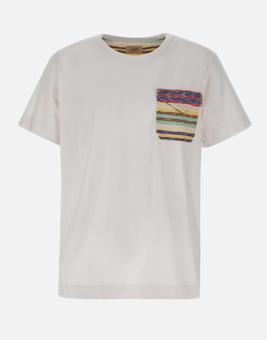 T-shirt "Lit" in cotone LITVR0331 BIANCO BOB 
