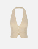 Gilet in satin con losanga jacquard GL00652E2 193 ELISABETTA FRANCHI 
