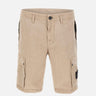 Shorts in tela di cotone biologico spazzolato effetto "old" L100019S00WA V019A STONE ISLAND 