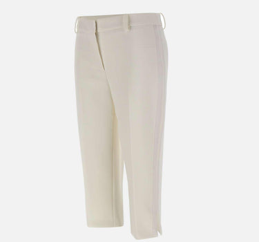 Pantaloni in crêpe leggero con bande in raso PA17561E2 360 ELISABETTA FRANCHI 