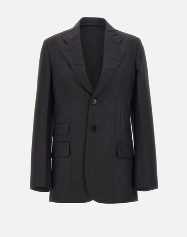 Blazer con revers a tacca 1226WJK007216A BLACK VICTORIA BECKHAM 