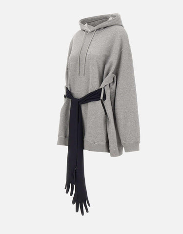 Felpa con cappuccio e guanti S52DA0083 M25025853M MM6 MAISON MARGIELA 