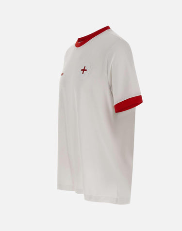 T-shirt in cotone elasticizzato con bandiera 50562134 101 BOSS 