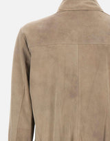 Giacca in pelle scamosciata GU26S24098CMAK GREY GIORGIO BRATO 