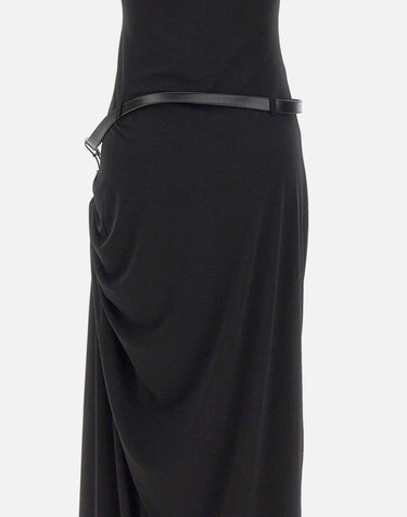 Abito con scollo all'americana sospeso COPR238F5022 BLK COPERNI 