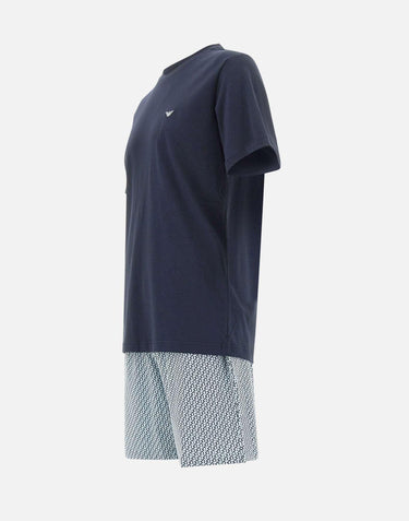 Pigiama con bermuda stampa pattern EM000399 AF18885MB523 EMPORIO ARMANI 