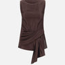 Top drappeggiato "Fonda" FONDA DKBROWN LOULOU DE SAISON 