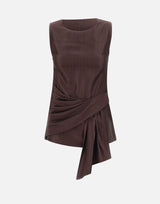 Top drappeggiato "Fonda" FONDA DKBROWN LOULOU DE SAISON 