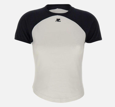T-Shirt "Circle Contrast" 325JTS214JS0203 WHTBLK COURREGES 