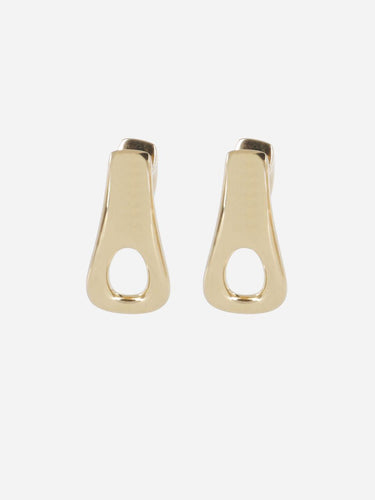 "Organic pair earrings on the design of our iconica 1969 bag chain" 25ABB0436MET795 P710 RABANNE 