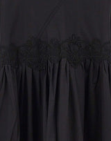 Abito lungo con pizzo floreale W06040581 BLACK MAURIZIO MYKONOS 