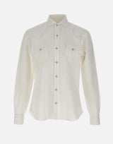 Camicia in misto cotone con taschini WSU02P2054260U 0001 BARBA 