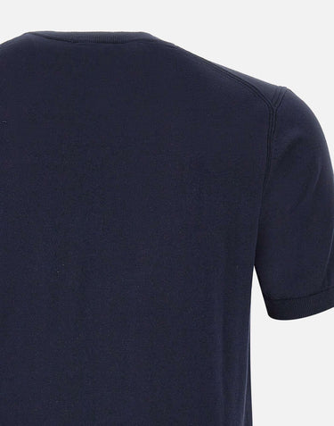 T-shirt in seta e cotone DK87047 BLU DIKTAT 
